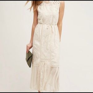 Tiny for Anthropologie Marguerite Lace Dress Cream